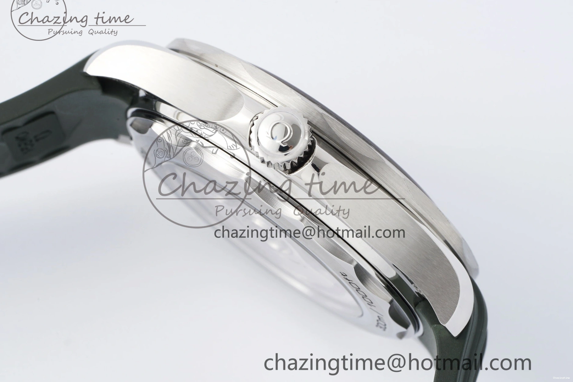 0316 Seamaster Diver 300M ZF 1:1 Best Edition Green Ceramic Green Dial on Green Rubber Strap A TravelReady 7823